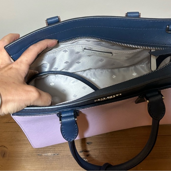 Kate Spade medium size tri colour hand bag with removable crossbody strap nwot - Picture 5 of 7